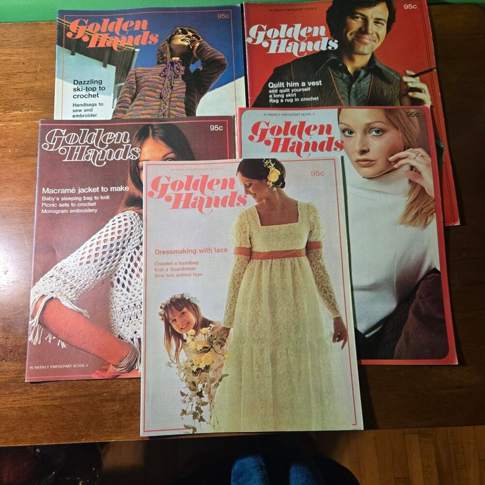 Golden Hands weekly magazine Part 66-69 Vol 5 Knitting Dressmaking Needlecraft